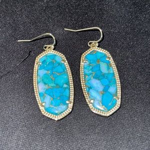 Kendra Scott 1 1/2” Turquoise Earrings